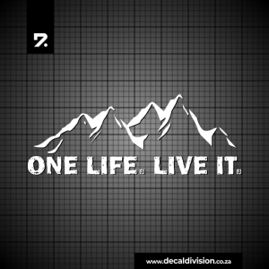One Life Live it Sticker - Wide Mountain